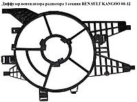 Диффузор вентилятора радиатора 1.5DCI 1 секц. RENAULT KANGOO 08-12 (РЕНО КАНГО) (8200536235)