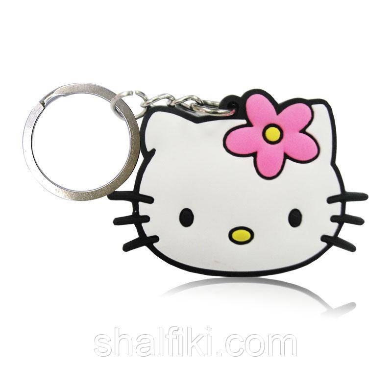 "Кішка Хеллоу Кітті / Hello Kitty" брелок гумовий односторонній