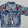 Джинсовий жакет для дівчинки. 100, 120 см, фото 5