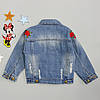 Джинсовий жакет для дівчинки. 100, 120 см, фото 4
