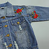Джинсовий жакет для дівчинки. 100, 120 см, фото 7