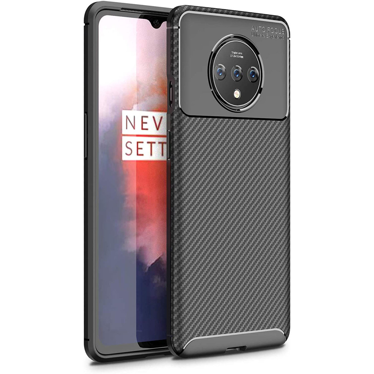 Чохол Carbon Case для OnePlus 7T Black, фото 1