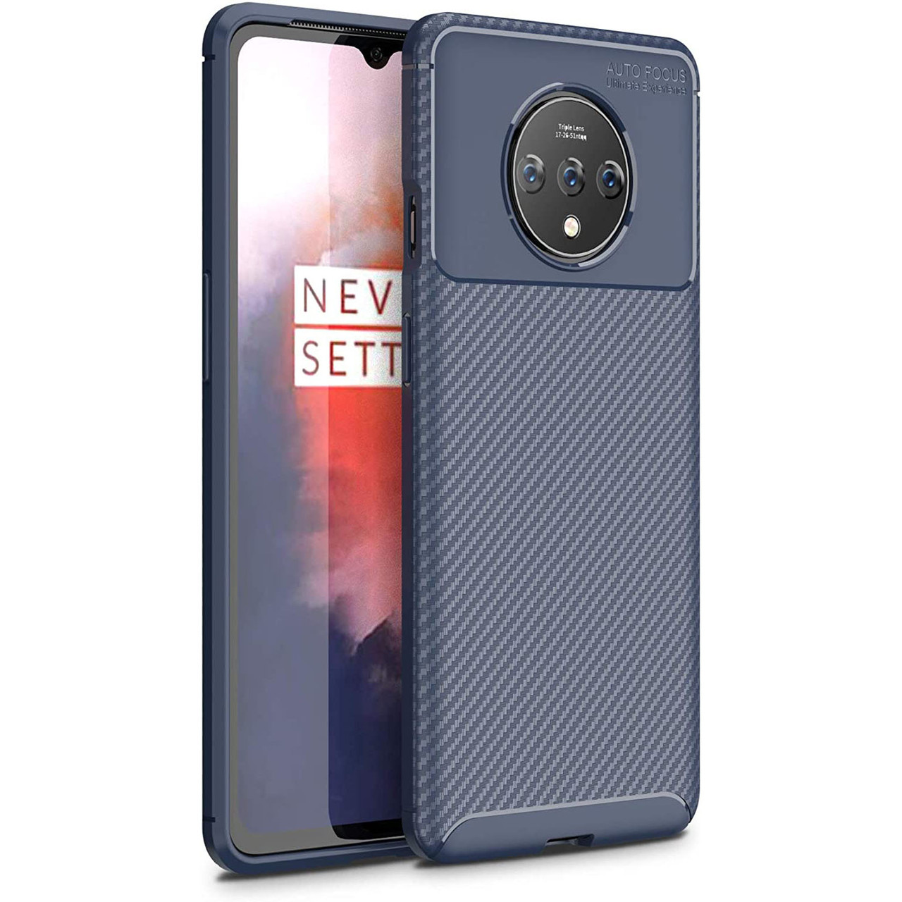 Чохол Carbon Case для OnePlus 7T Blue, фото 1