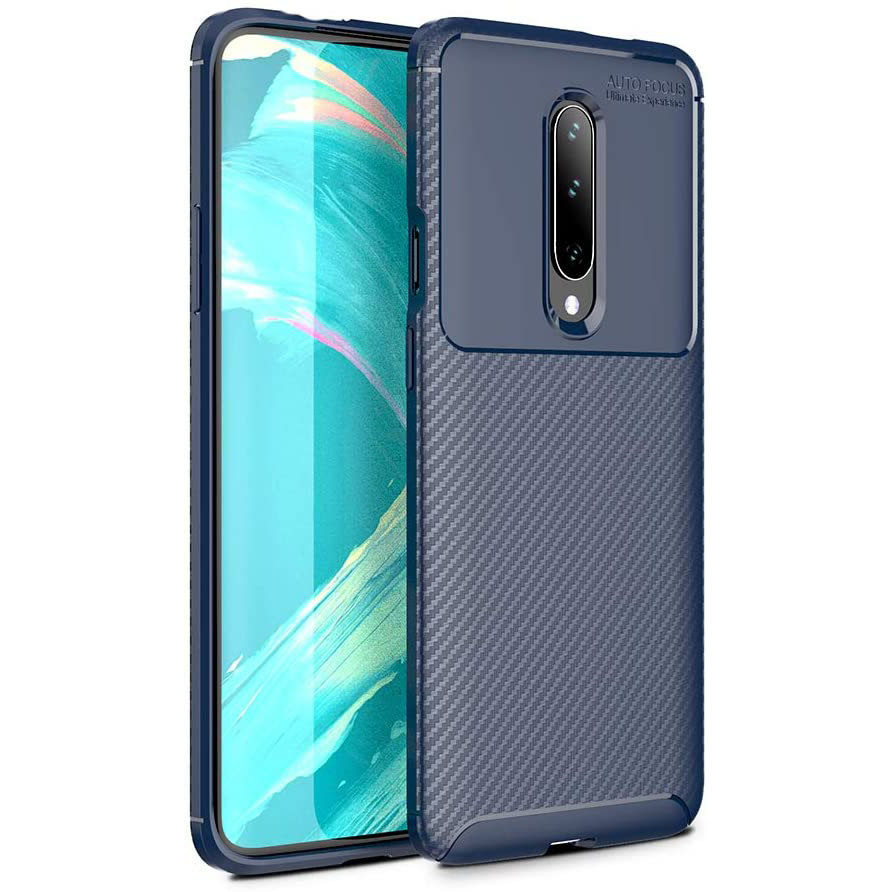 Чохол Carbon Case для OnePlus 7 Pro Blue, фото 1