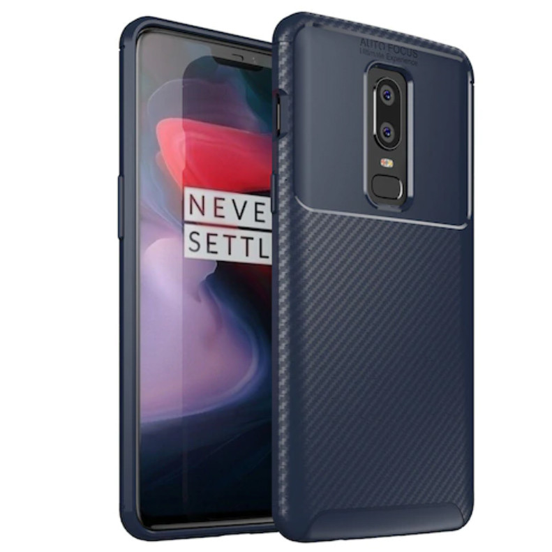 Чохол Carbon Case для Oneplus 6 Blue, фото 1