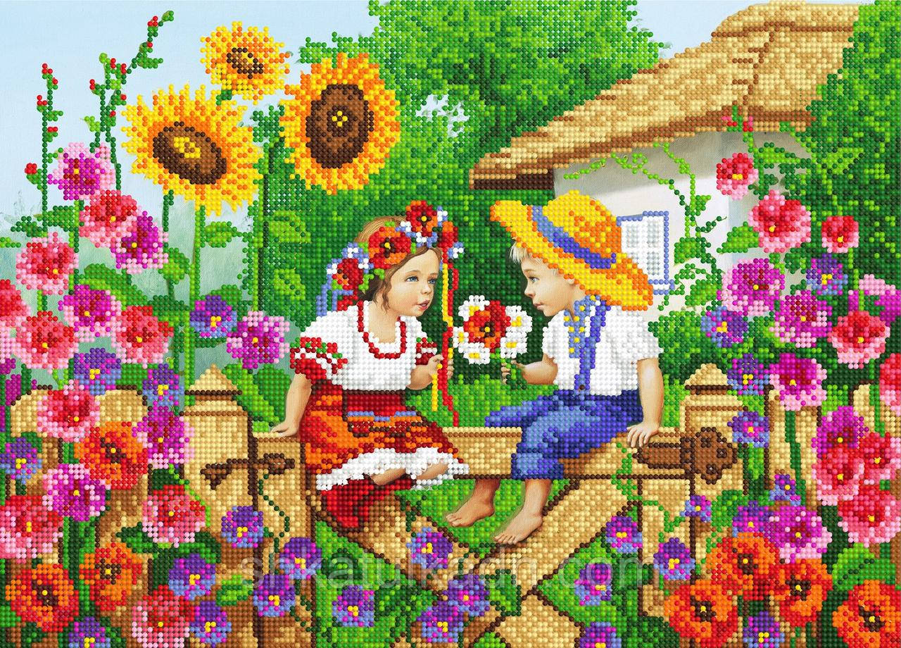 Схема для вишивки бісером Діти