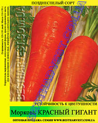 Насіння моркви «Червоний гігант» 25 кг (мішок)
