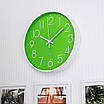 Годинник круглий настінний безшумний з кварцовим механізмом для дому Losso Premium CW-30 - Зелений, фото 3