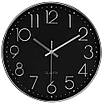 Годинник настінний кварцовий безшумний круглий для дому Losso Premium Silver CW-30 - Чорні, фото 2