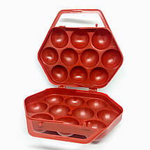 Контейнер-лоток для яєць 10 шт. червоний Укрпласт, фото 3