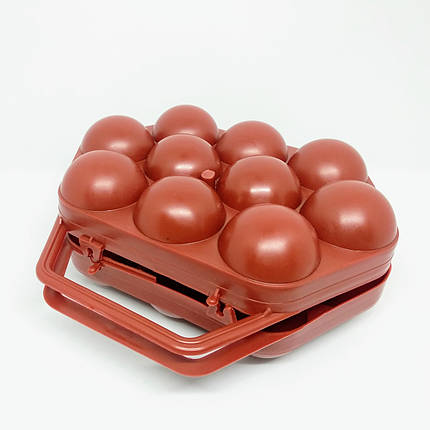 Контейнер-лоток для яєць 10 шт. червоний Укрпласт, фото 2