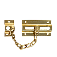 Дверная цепочка ХЗШП (золото) 110мм защелка для дверей ланцюжок на двері