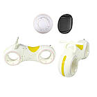 Беговел Tron Велобіг від каталка Tilly GS-0020 White/Yellow LED підсвічування Bluetooth і динаміки, фото 3