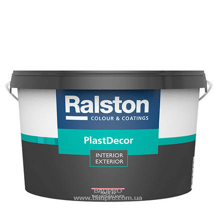 Фарба RALSTON Plast Decor BTR для внутрішніх і зовнішніх робіт (ударостійка) 2,25 л, фото 2