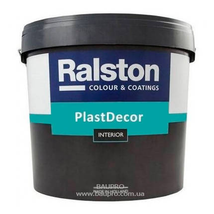 Фарба RALSTON Plast Decor BTR для внутрішніх і зовнішніх робіт (ударостійка) 9 л, фото 2