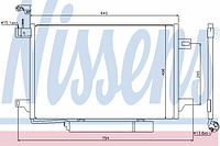 Радиатор кондиционера MERCEDES BENZ A-CLASS W169/B-CLASS W245 (пр-во Nissens)