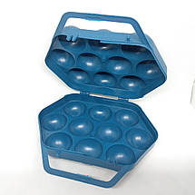 Контейнер-лоток для яєць 10 шт. блакитний Укрпласт, фото 3