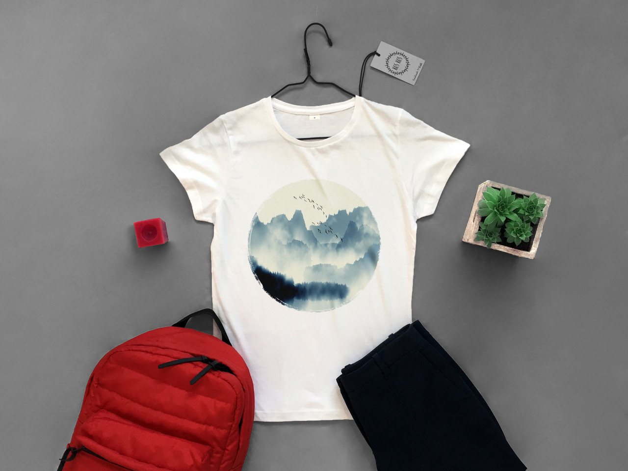 Футболка чоловіча з принтом Blue Mountains, фото 1
