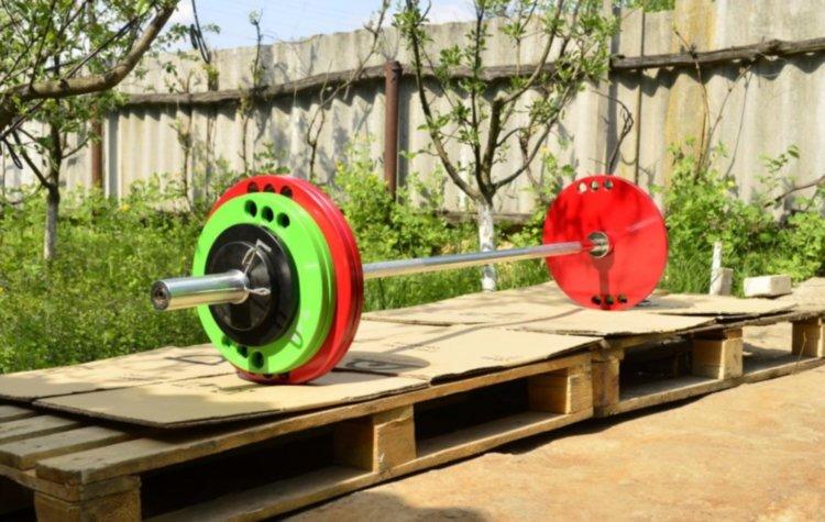 Штанга металева набірна 135 кг Гантелі, гирі, штанги та диски олімпійська