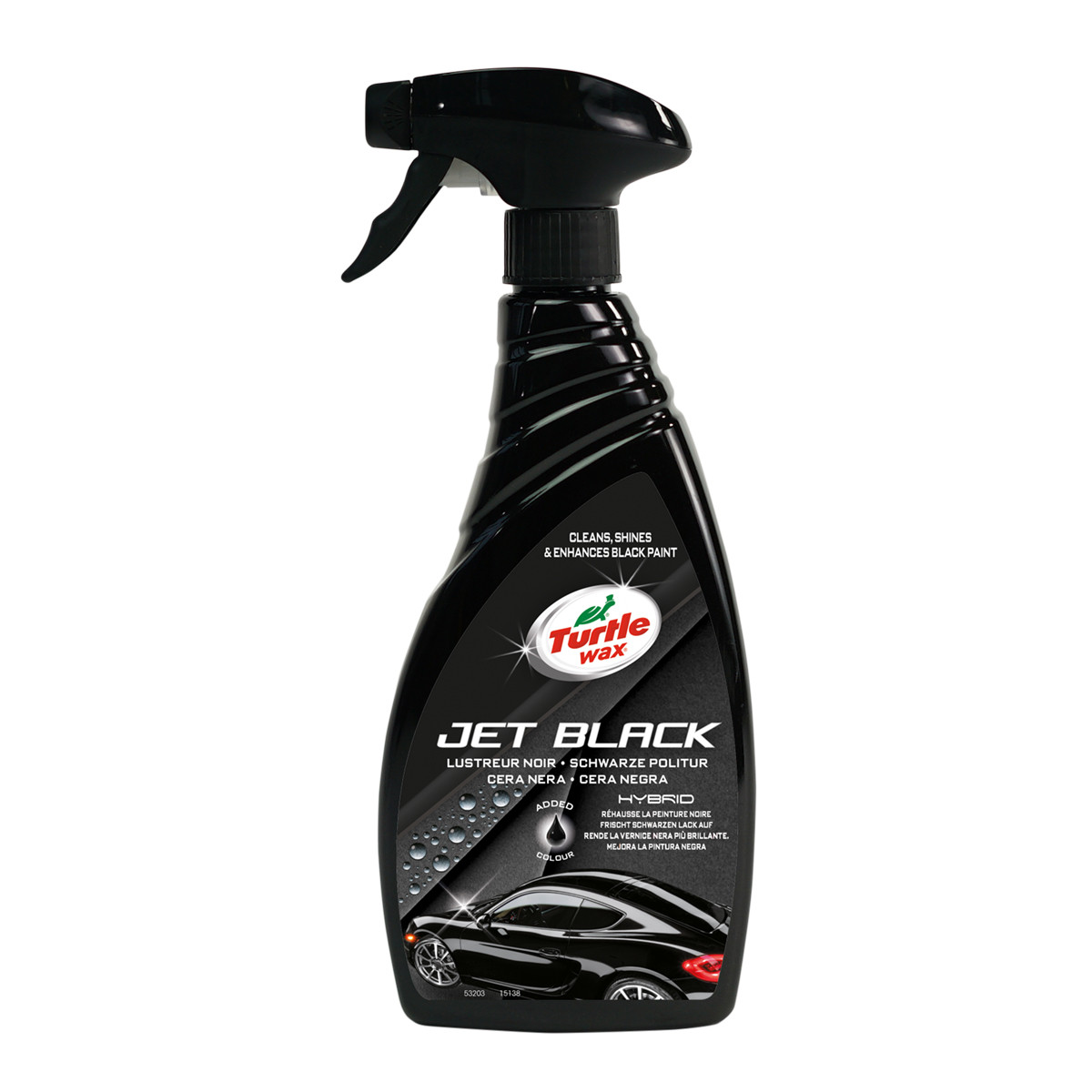 Синтетический черный полироль Turtle Wax Hybrid Jet Black Триггер 500 мл (53203)