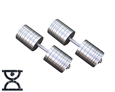 Гантелі набірні 2 по 70 кг Гантелі, гирі, штанги та диски металеві без покриття