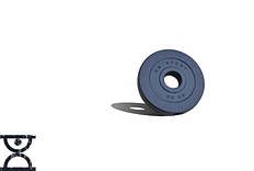 Диск композитний на олімпійський гриф 2.5 кг 51 мм Гантелі, гирі, штанги і диски з АВС покриттям