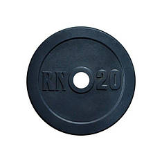 Диск на олімпійський гриф 20 кг з діаметром 50 мм Гантелі, гирі, штанги і диски граниліт пофарбований