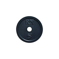 Диск на олімпійський гриф 5 кг з діаметром 50 мм Гантелі, гирі, штанги і диски граниліт пофарбований