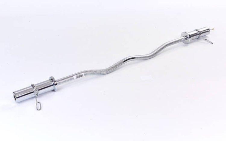 Гриф W-подібний 120 см 50 мм на втулках хромований