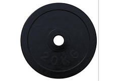 Диск прогумований 20 кг на олімпійський гриф 50 мм Гантелі, гирі, штанги і диски металеві