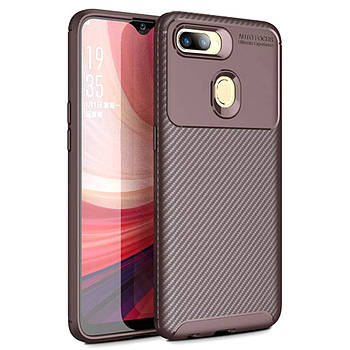 Чохол Carbon Case для Oppo A7 Brown