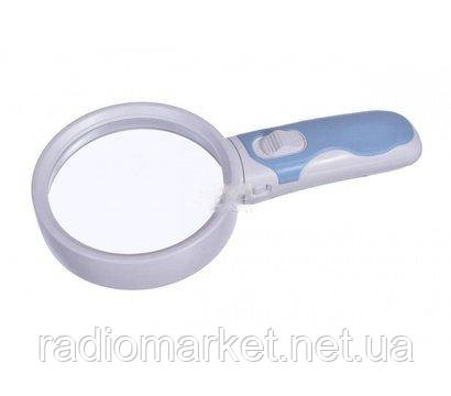 Лупа ручна 77390В3 кругла з Led-підсвіткою, 5Х діам-90мм, фото 1