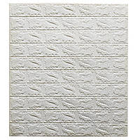 3д панель стеновой декоративный Белый кирпич самоклеющиеся 3d панели для стен 700x770x3мм Глянец (1-3мм-ГЛ)