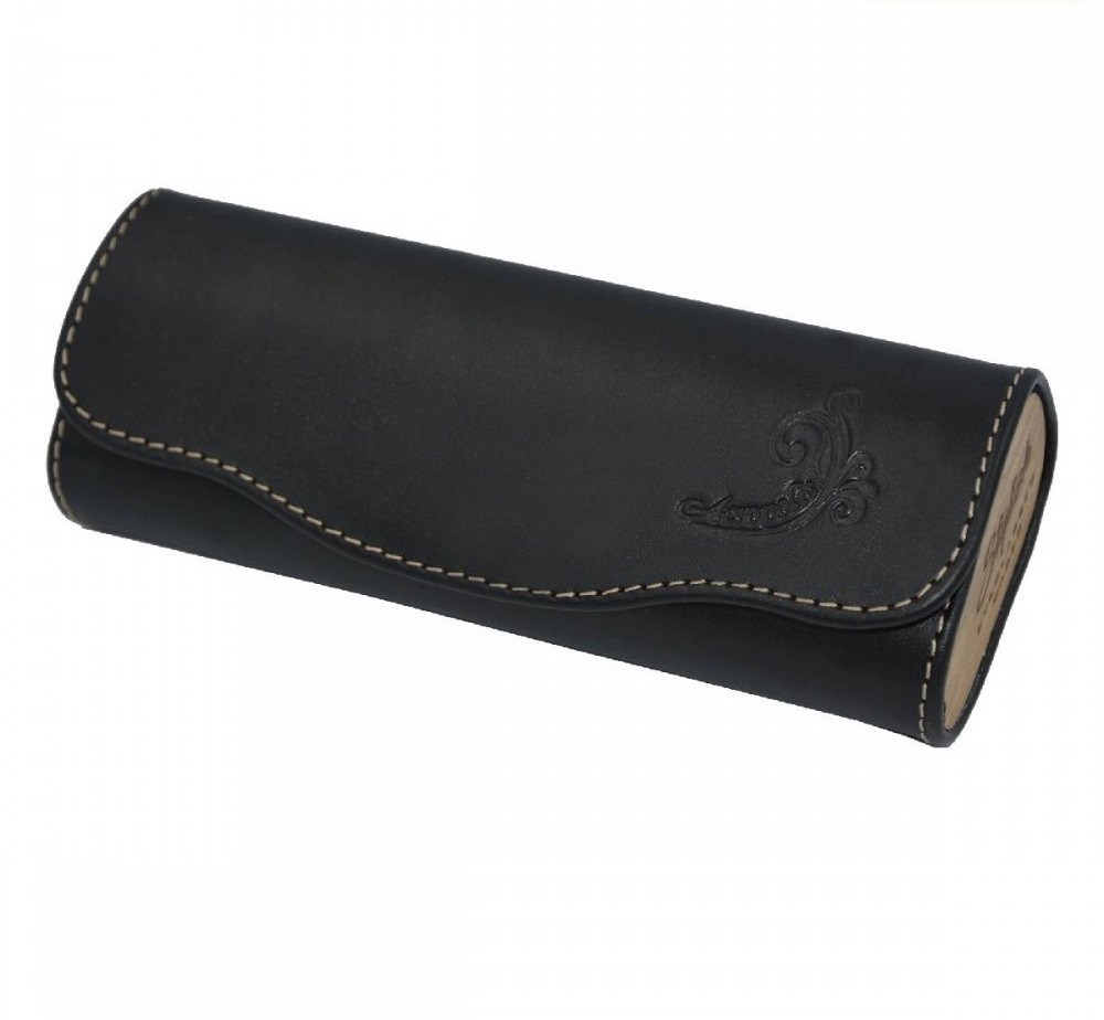 Шкіряний футляр для окулярів для комп'ютера горизонтальної форми із серії "Ексклюзив", фото 1