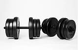 Набірні гантелі 2 штуки по 21 кілограм зі змінними дисками, фото 5