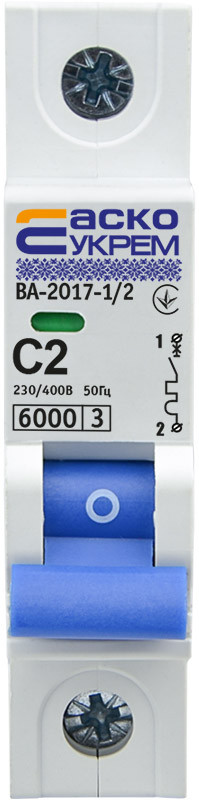 Автоматичний вимикач АСКО-УКЕМ ВА-2017/С 1р 2А АСКО A0010170029, фото 1