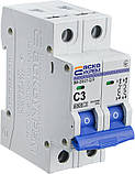 Автоматичний вимикач АСКО-УКЕМ ВА-2017/C 2р 3А АСКО A0010170035, фото 3