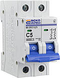 Автоматичний вимикач АСКО-УКЕМ ВА-2017/C 2р 5А АСКО A0010170037, фото 6