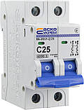 Автоматичний вимикач АСКО-УКЕМ ВА-2017/C 2р 25А АСКО A0010170014, фото 6