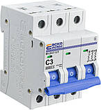 Автоматичний вимикач АСКО-УКЕМ ВА-2017/C 3р 3А АСКО A0010170040, фото 2