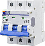 Автоматичний вимикач АСКО-УКЕМ ВА-2017/C 3р 20А АСКО A0010170022, фото 3