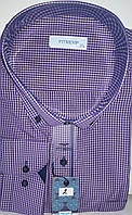 Рубашка мужская Fitmens vd-0002 классическая в клетку Турция хлопок с длинным рукавом