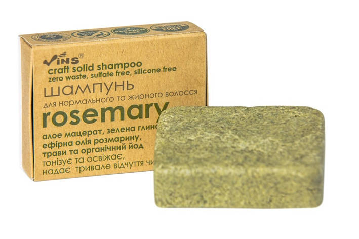 Безсульфатний шампунь для нормального та жирного волосся ROSMARY, Vins 85г, фото 2