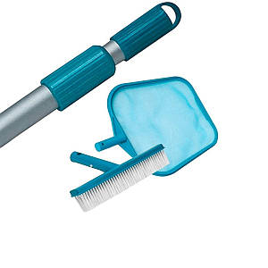 Набір Сачок і щітка з телескопічною ручкою Intex 29054-3 для очищення басейну, діаметр 26.2 мм