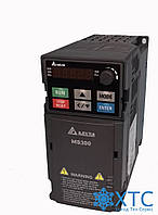 Преобразователь частоты MS300, 230В, 0,2 кВт, 1,6 /1,8А, ЭМС С2 фильтр, векторный, c ПЛК, VFD1A6MS21AFSAA