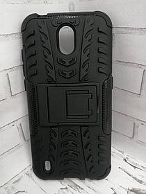 Чохол для Nokia 1.3 накладка бампер протиударний із підставкою чорний