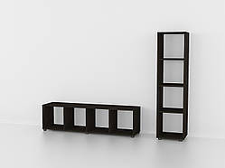 Полиця для книг Forte Tiri Ш 368 / В 1449 / Р 338 Венге темний