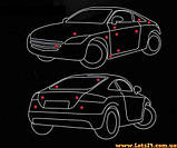 Авто значок Audi Motors наклейка на машину авто наклейки значки марки машин на кузов бампер скло двері капот крила багажник, фото 6