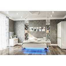 Спальня в сучасному стилі Б 'янко Світ меблів, колір дуб сонома / білий, фото 2