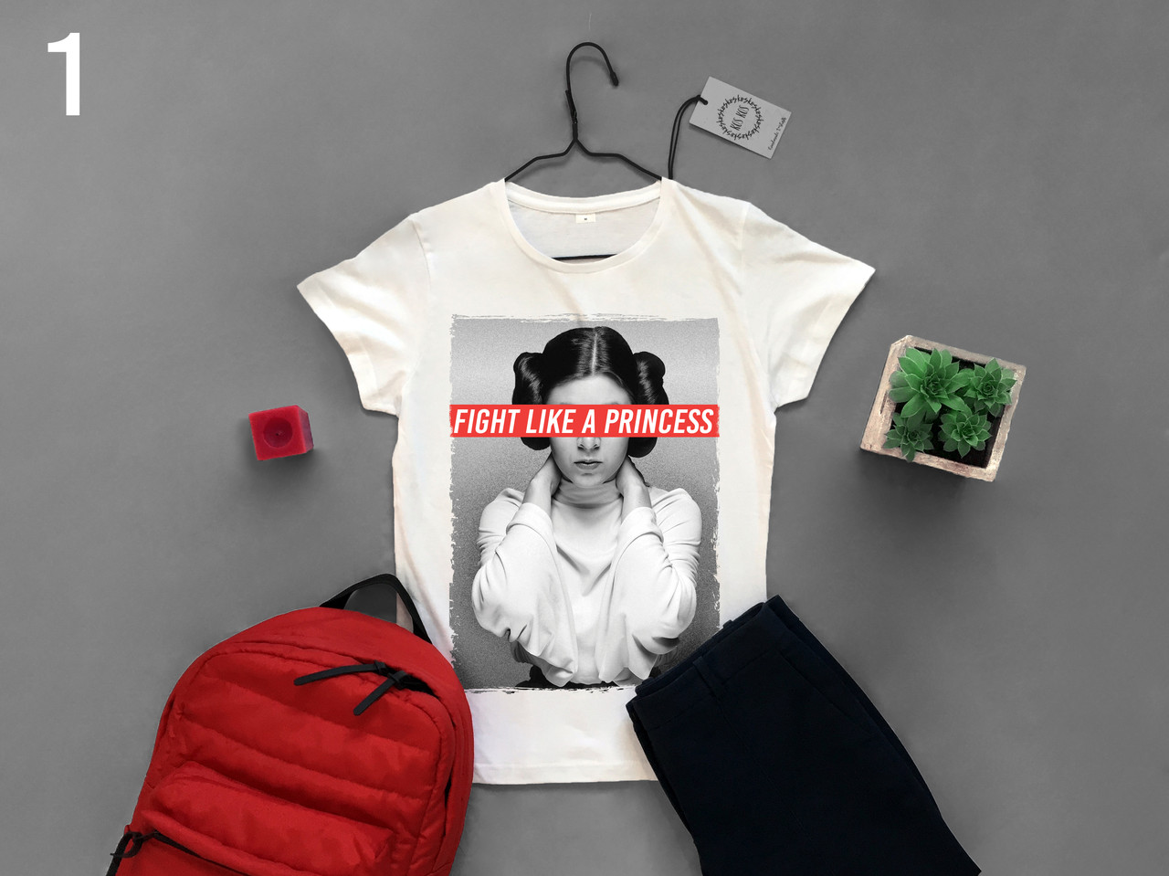 Футболка жіноча з веселим принтом FLAG3_PRINCESS, фото 1